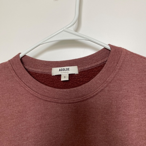 Agolde cropped sleeve crewneck - Picture 2 of 4